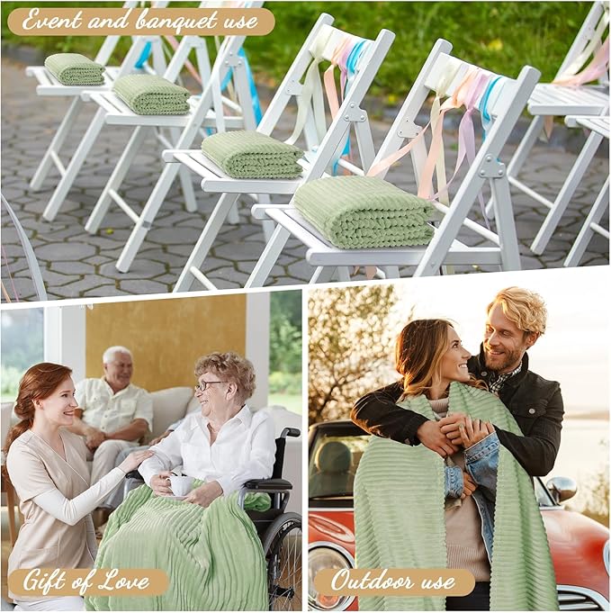 Buryeah 6 Pcs Flannel Throw Blanket Bulk 50 x 60 in Sleepover Blanket Outdoor - Image 4