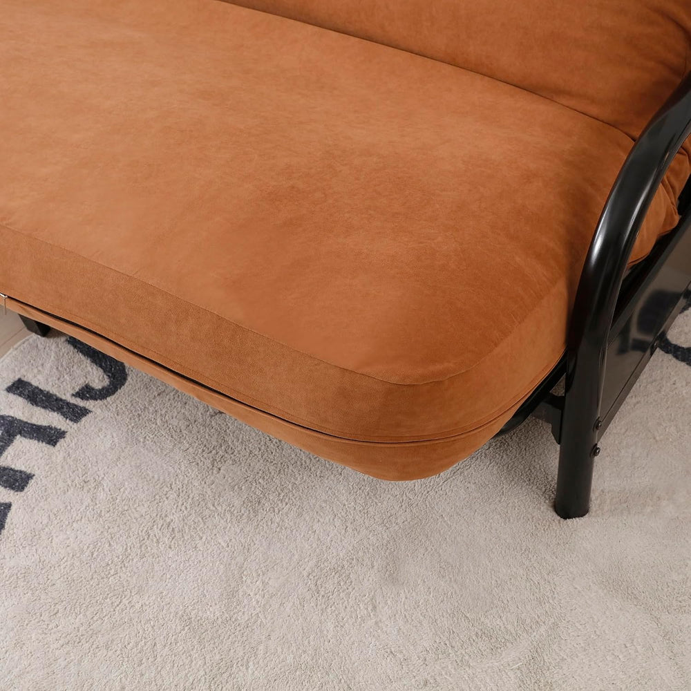 OctoRose Full Size 54x75x8inch 3 Side Zipper Classic Soft Micro Suede Futon C...