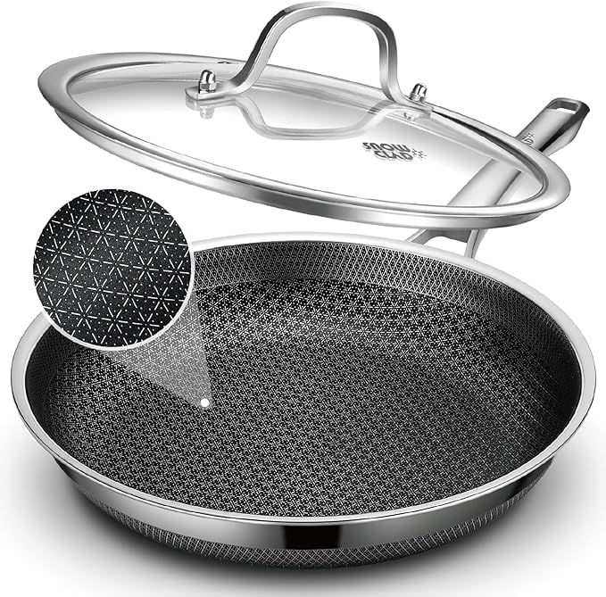 SNOWCLAD Hybrid Nonstick Stainless Steel Frying Pan by SNOWCLAD