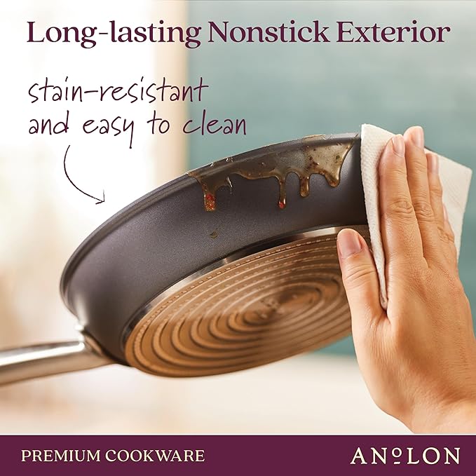 Anolon Accolade Forged Hard Anodized Nonstick Frying Pan/Skillet, 8 Inch - Image 6