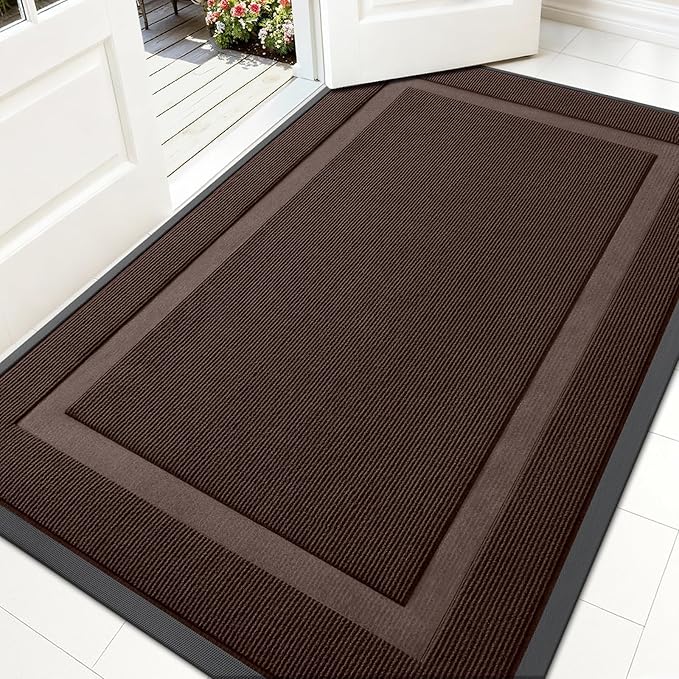 OLANLY Front Door Mat Indoor Outdoor Entrance, Waterproof All-Season, by OLANLY
