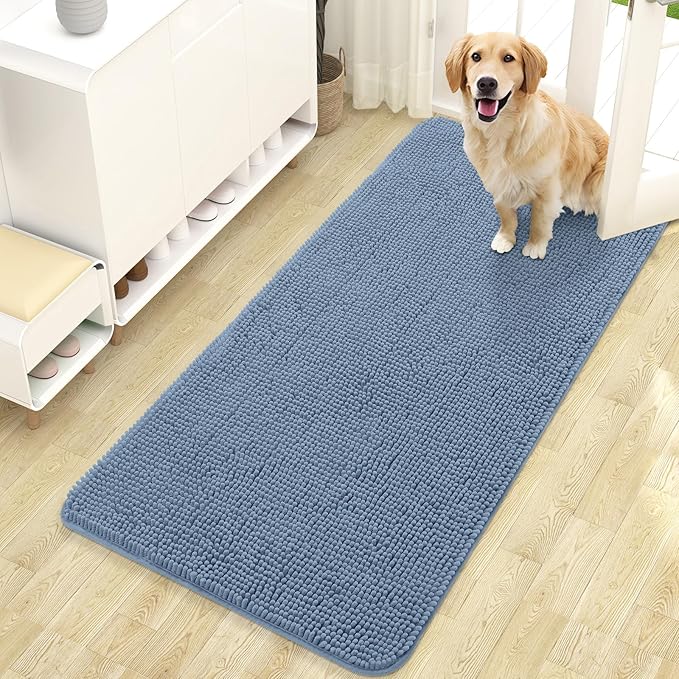 OLANLY Dog Door Mat for Muddy Paws 47x24, Absorbs Moisture and Dirt, Absorbent by OLANLY