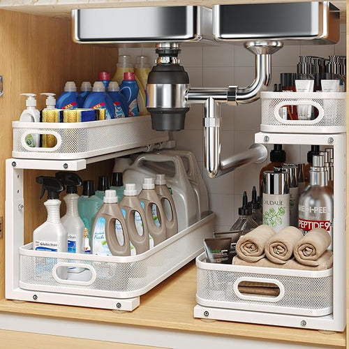 2 Pack 19.3IN-Depth Under Sink Organizer by UnderSinkOrganizer