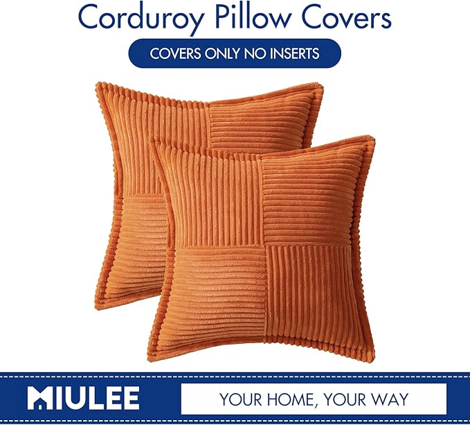 MIULEE Orange Decorative Throw Pillow Covers - Image 6