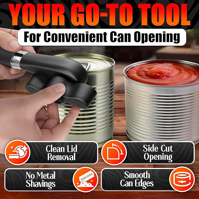 Can Opener Smooth Edge Side Cut – Stainless Steel Manual Can Opener - Image 4