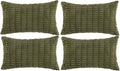 Fancy Homi 4 Packs Boho Moss Green Decorative Throw Pillow Covers 12x20 Inch by Fancy+Homi