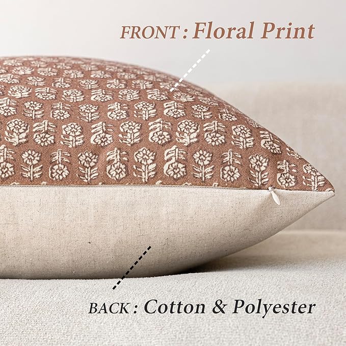 Foindtower Set of 2 Decorative Long Body Lumbar Throw Pillow Covers Neutral - Image 2