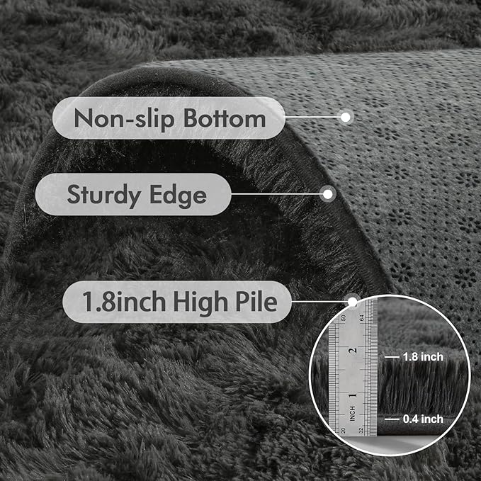 6x9 Ft Large Shag Rugs for Living Room Decor, Ultra Soft Fluffy Furry Area Rugs - Image 5