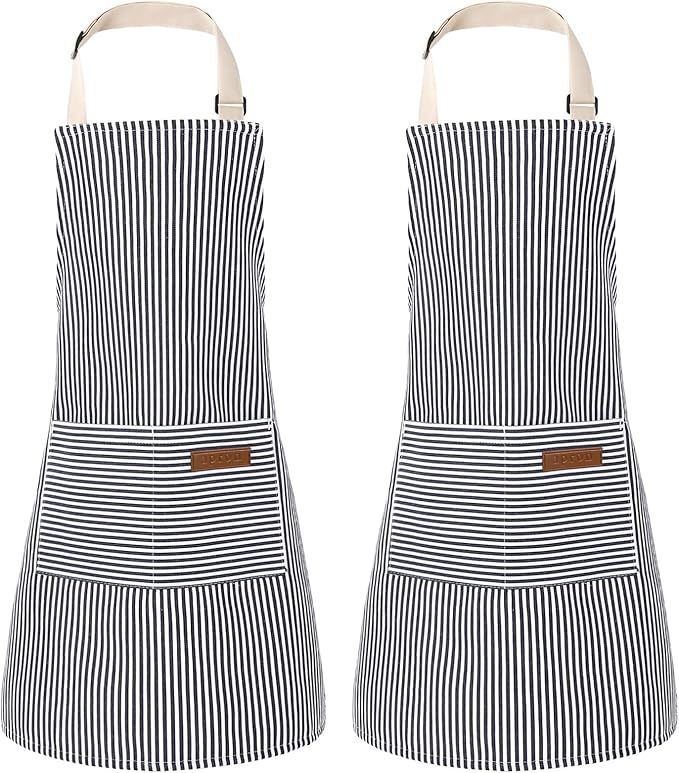 2 Pack Stripes Kids Apron, Kids Cooking Aprons by XLSXEXCL