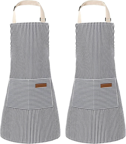 2 Pack Stripes Kids Apron, Kids Cooking Aprons by XLSXEXCL