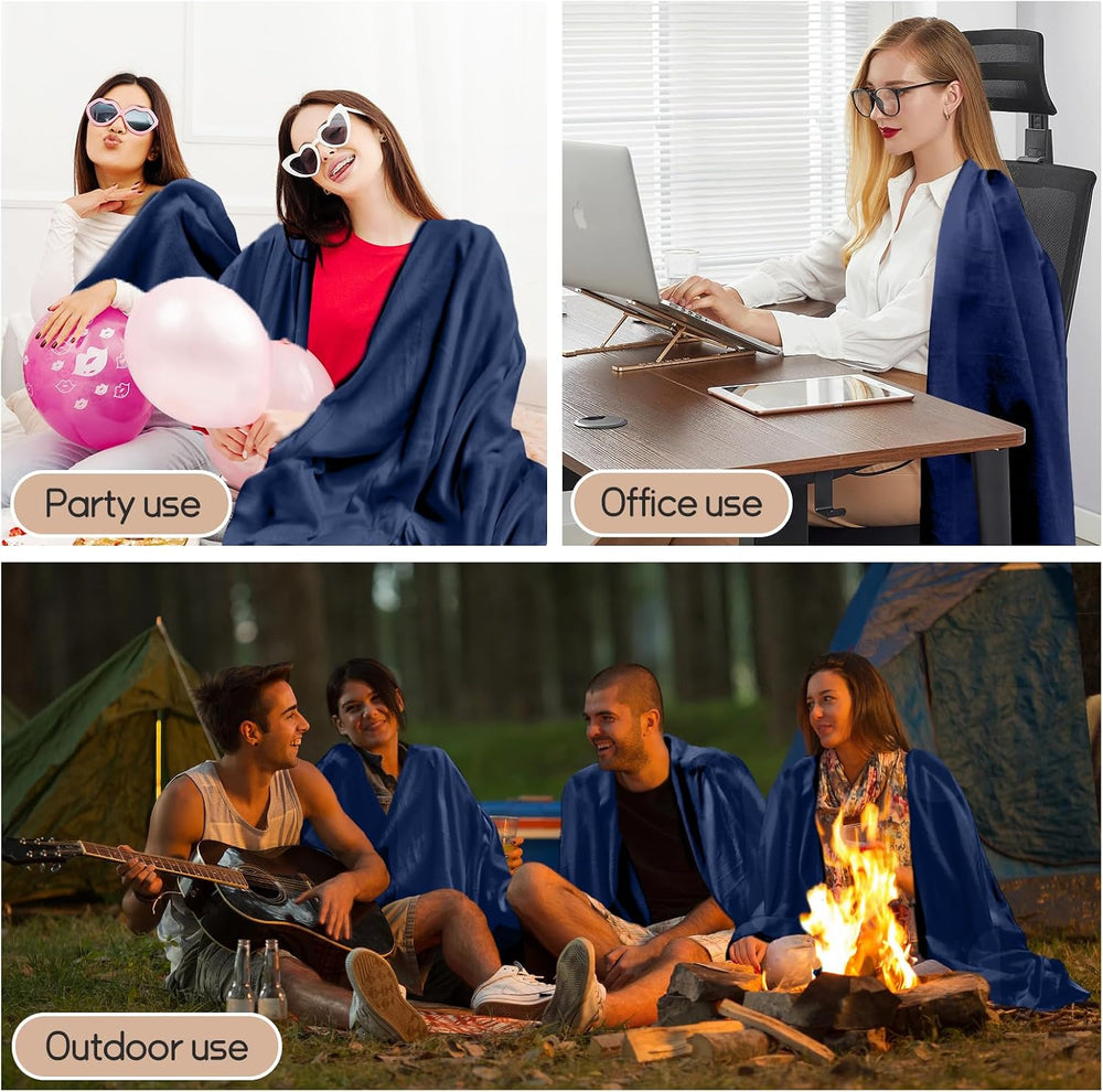 24 Pcs Fleece Blankets Bulk 60 x 50 in, Throw Blankets in Bulk for Wedding, L...
