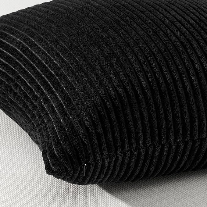 Topfinel Decorative 20x20 inch Black Throw Pillow Covers Cushion Cases - Image 3