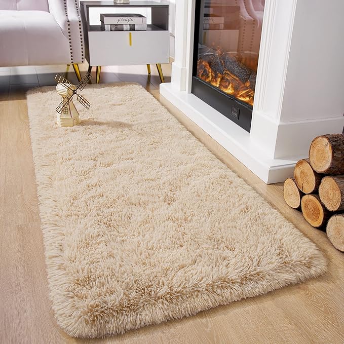 Chicrug Soft Runner Rug for Bedroom Living Room Plush Fluffy Rug 2x6 Feet - Image 2