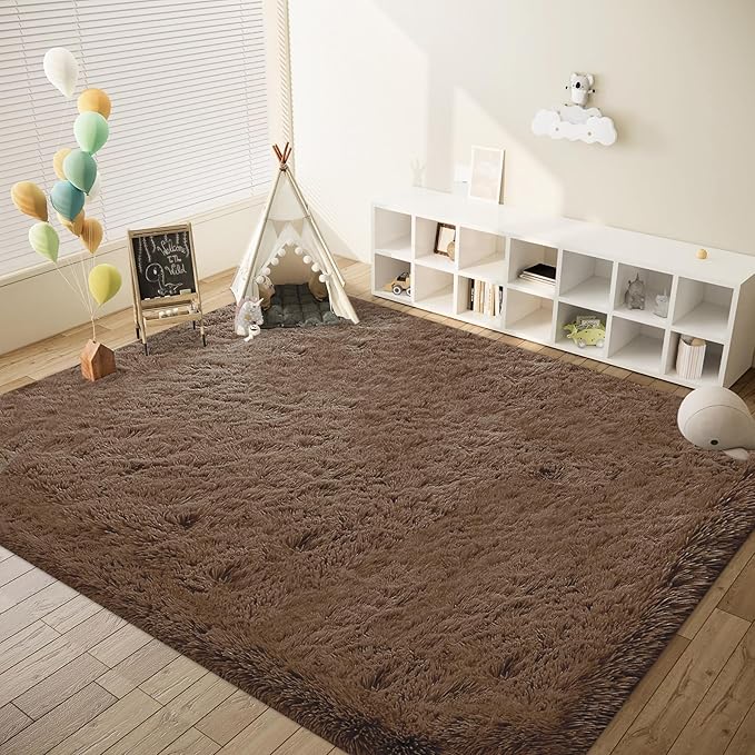 8x10 Area Rugs for Living Room: Fluffy Shag Soft Washable Rug Large Fuzzy Plush - Image 5