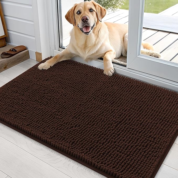OLANLY Dog Door Mat for Muddy Paws 36x24, Absorbs Moisture and Dirt, Absorbent by OLANLY