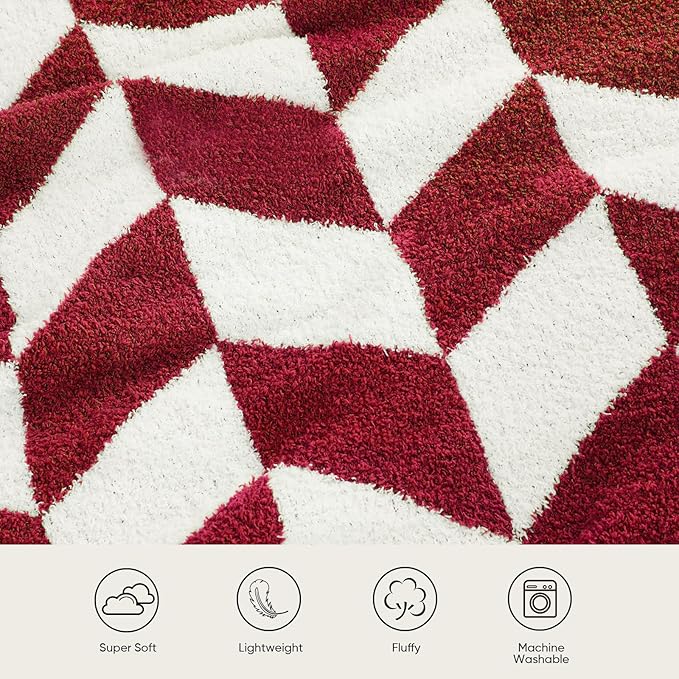 Snuggle Sac Chevron Red Throw Blanket - Image 3