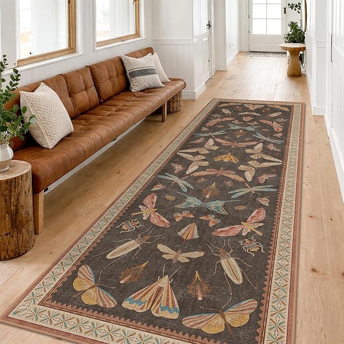 Hazo Haus 2'6"x8' 8ft Long Hallway Runner Rug, Stain Resistant Non-Slip Kitchen by HazoHaus