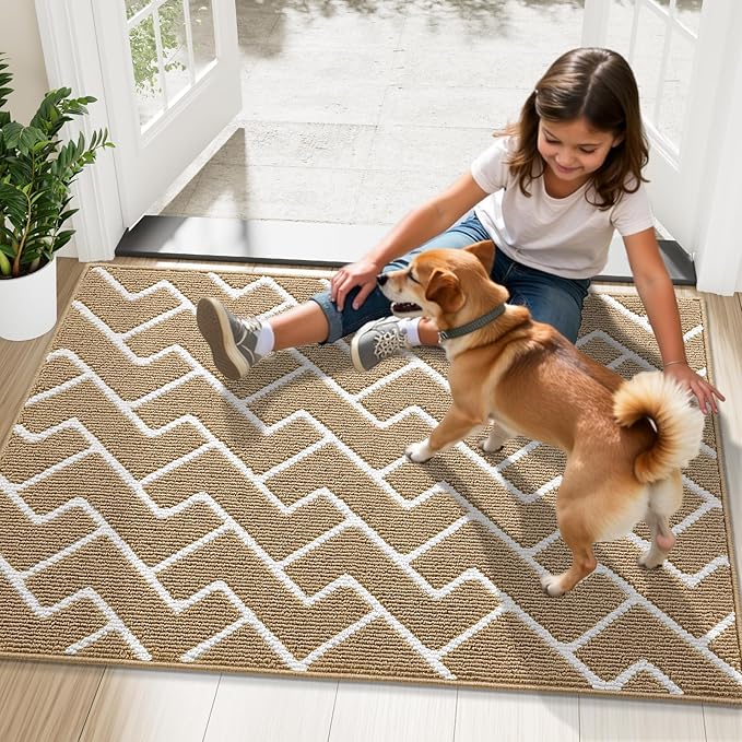 OLANLY Front Door Mat, Non-Slip Rubber Backing, Dirt Resistant and Absorbent - Image 8