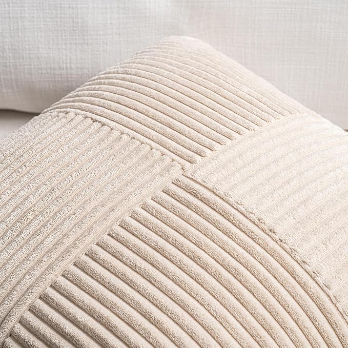 Fancy Homi 2 Packs Tan Long Lumbar Decorative Throw Pillow Covers 12x24 Inch - Image 3