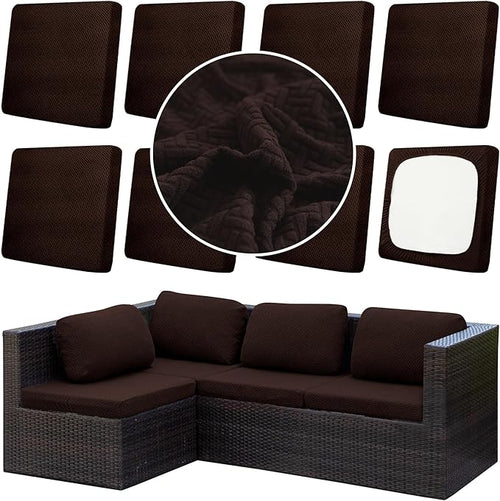 8Pcs Outdoor Cushion Covers, Patio Cushion Covers, Stretch Elastic Slipcovers by dreahoteztil