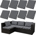 8Pcs Stretch Patio Cushion Covers, Outdoor Couch Covers Replacement, Outdoor by BIETYONE