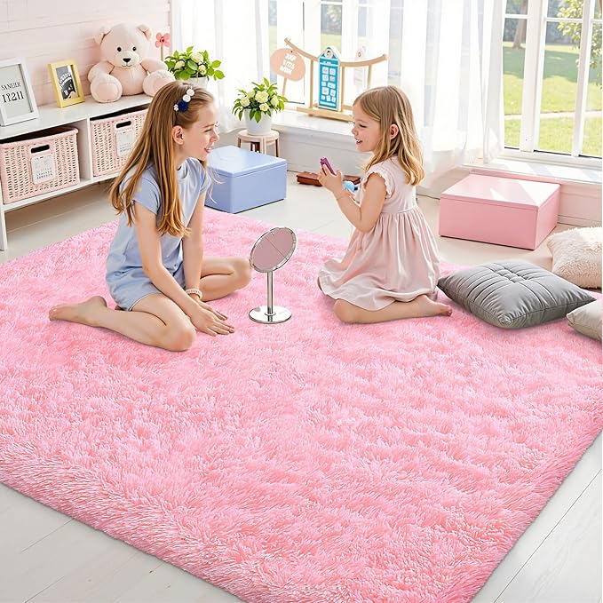 OLANLY Area Rugs for Living Room Bedroom, Machine Washable 4x5.9 ft Soft Fluffy - Image 3