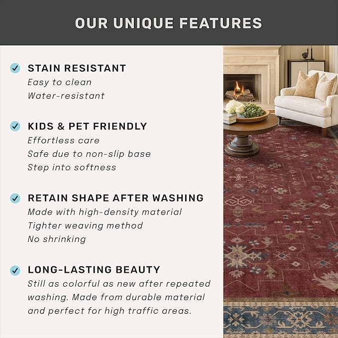 Boho 2x5 Small Kitchen Runners Rugs Non Slip - Image 7
