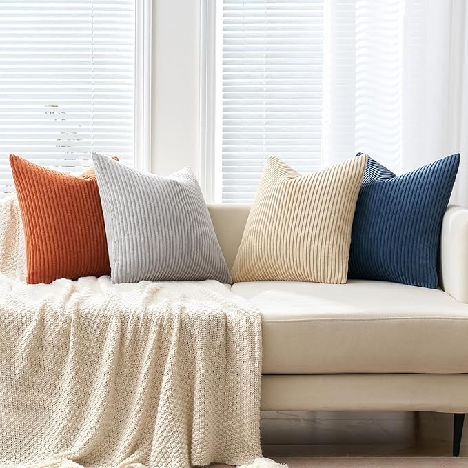 MIULEE Boho Farmhouse Throw Pillow Covers 18x18 Inch Set of 4 Summer Mordern - Image 5