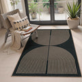 Lahome Enfys Modern Rainbow Easy Jute Outdoor Patio Rug, 3x5 Black Washable Rugs by Lahome