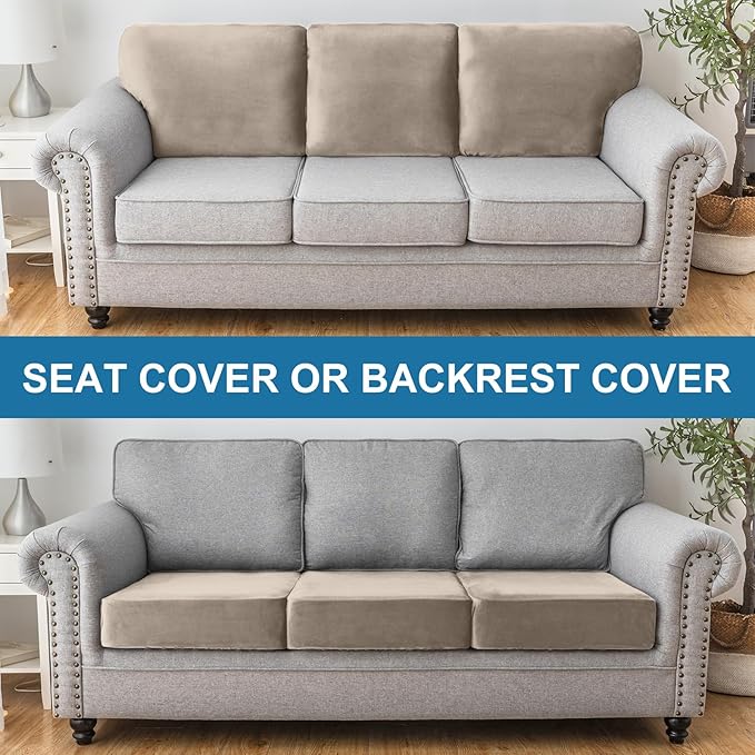 Couch Cover Stretch Velvet Sofa Cushion Cover 1-Piece - Image 4