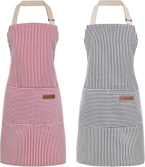 2 Pack Cooking Aprons Adjustable Bib Apron by Unknown