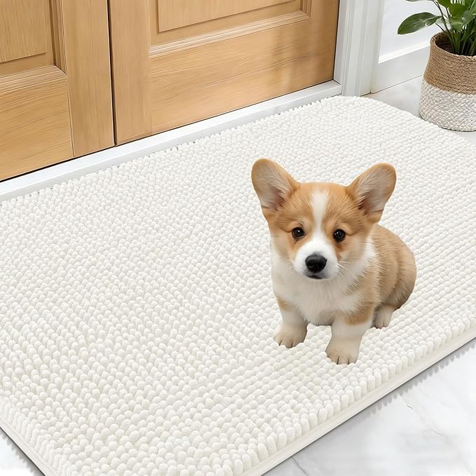 OLANLY Dog Door Mat for Muddy Paws 24x16, Absorbs Moisture and Dirt, Absorbent by OLANLY