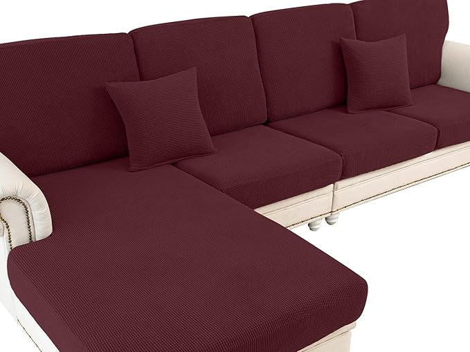 Couch Cushion Chaise Lounge Cover Washable Separate Seat Chaise Couch Cover by LA+MEACK