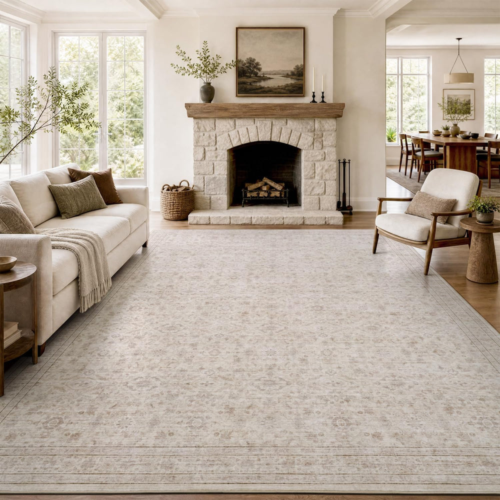 AMOAMI 8x10 Large Area Rug for Living Room, Non-Slip Machine Washable Soft Lo...