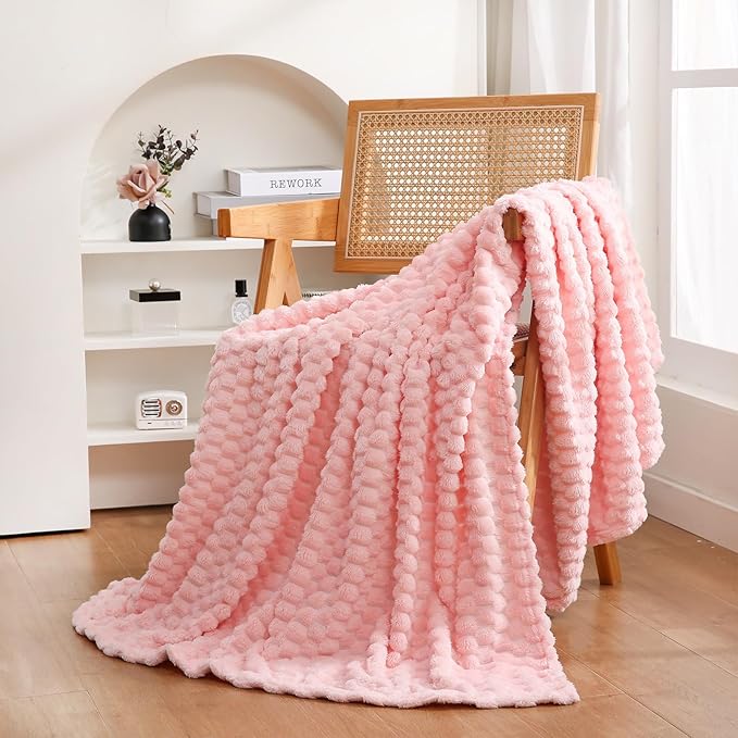 Puncuntex Pink Throw Blanket 50"×60" inches Gifts by Puncuntex