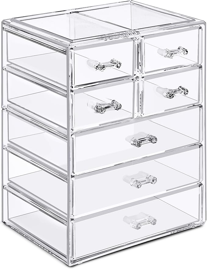 Sorbus Acrylic Makeup Organizer Set, 7-Drawer Vanity & Countertop Cosmetic by Sorbus