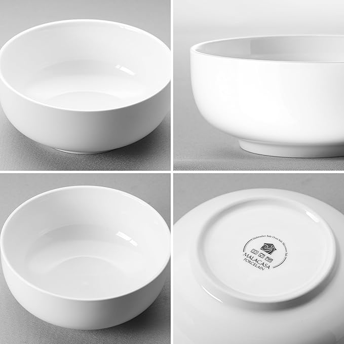 MALACASA Salad Bowls Set, 44 OZ Large Soup Bowls Cereal Bowl - Image 7