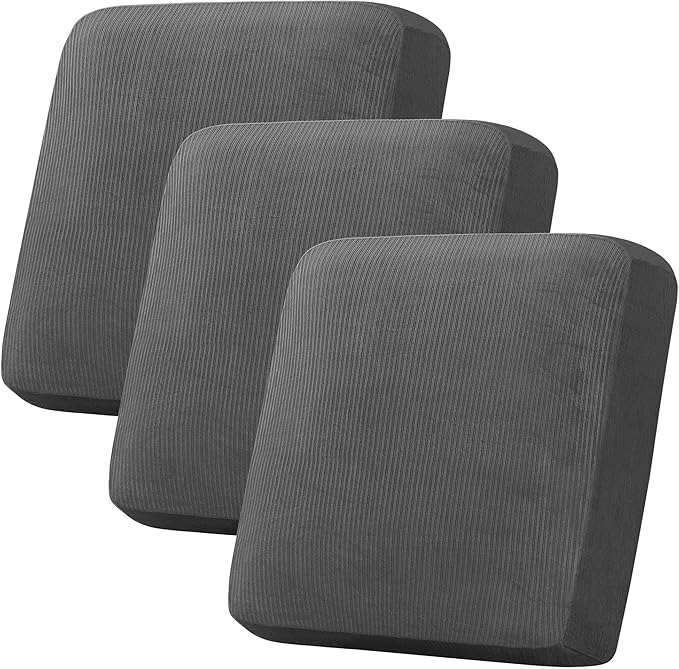 H.VERSAILTEX Velvet Stretch Couch Cushion Cover Plush Cushion Slipcover by HVERSAILTEX