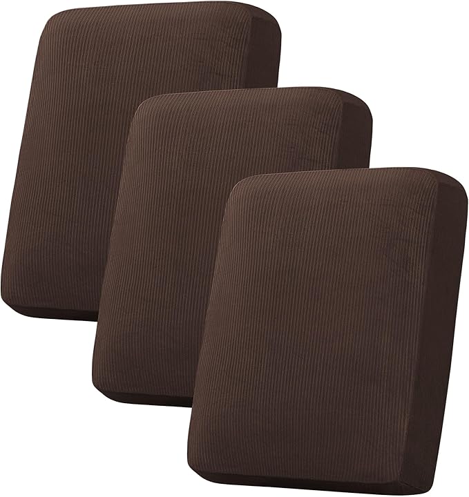 H.VERSAILTEX Velvet Stretch Couch Cushion Cover Plush Cushion Slipcover by HVERSAILTEX