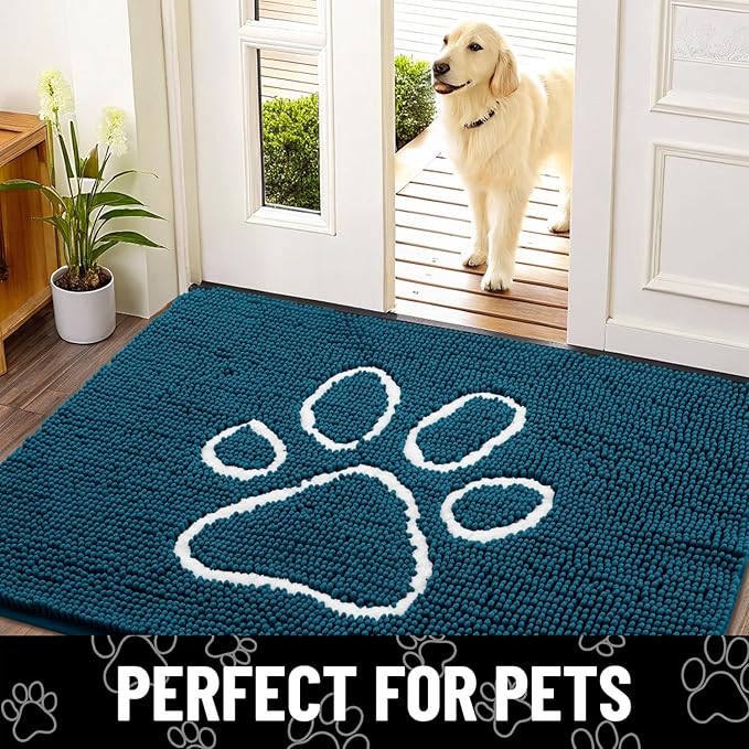 Smiry Dog Door Mat for Muddy Paws, Absorbent Dirt Trapper Non Slip Quick Dry - Image 7