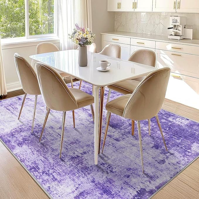 Washable Area Rugs 10'x14 Non-Slip Modern Abstract Soft - Image 3