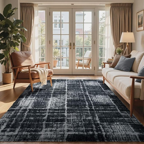 5x7 Ft Large Shag Rugs for Bedroom Living Room, Tie Dyed Ultra Soft Fluffy - Image 2