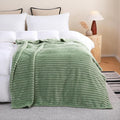 Sage Green Fleece Throw Blanket 50”×70” by linecooo