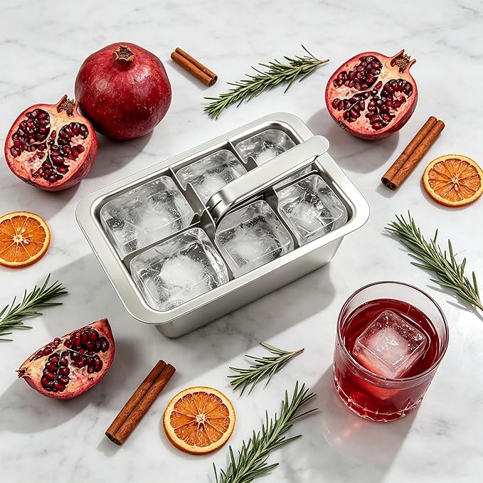 Stainless Steel Ice Cube Tray, Large Ice Cube Trays Mold - Image 8