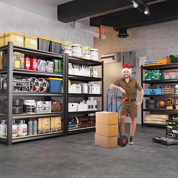 71.2"H-28"W-12"D Garage Shelving-5 Tier Garage Storage Shelves, Adjustable - Image 8