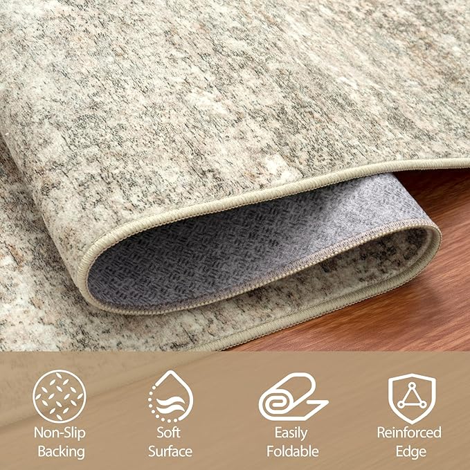 Round Rug 8ft Circle Rug Washable: Carpet Circular Area Rug - Image 6