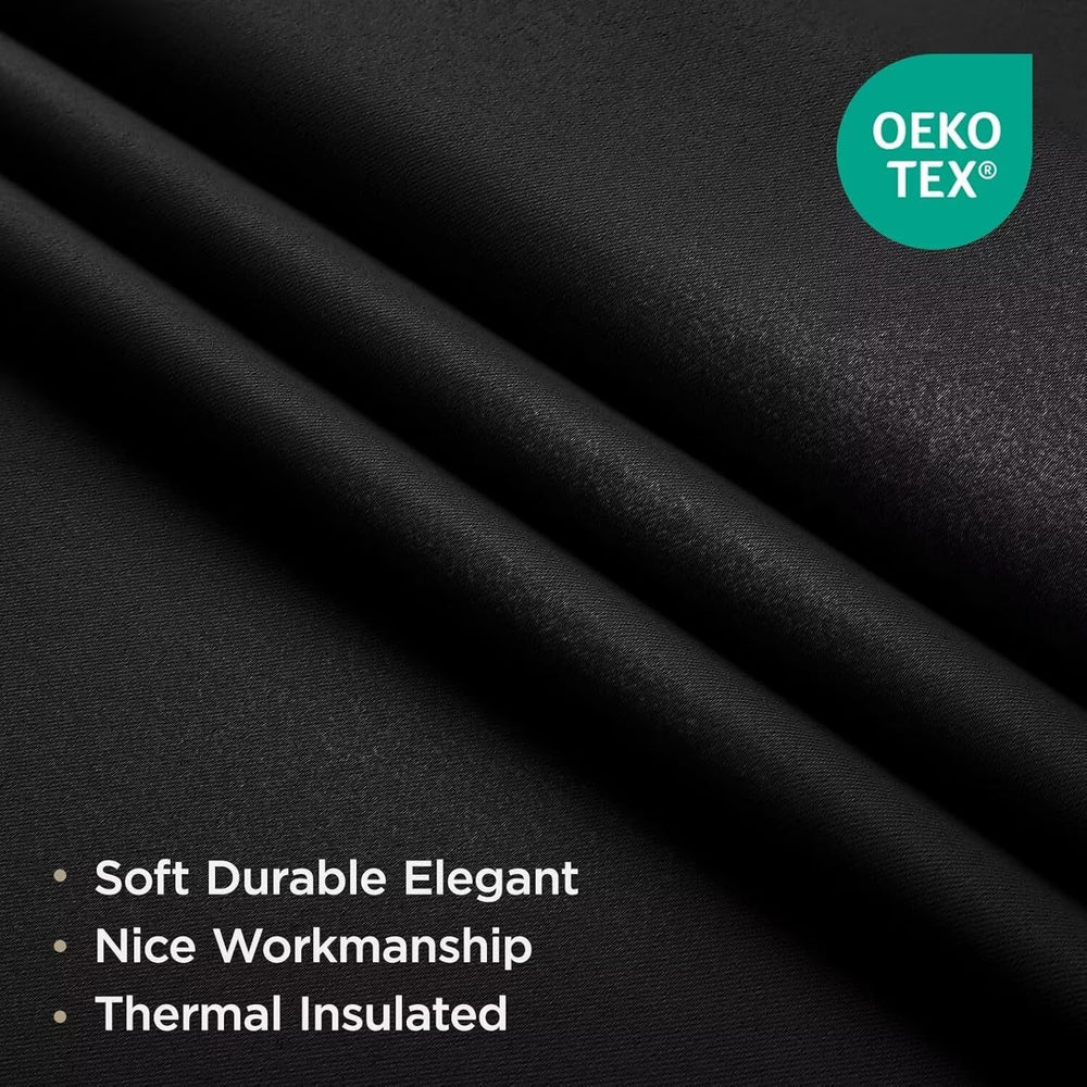 Joydeco Blackout Curtains for Bedroom, Black Out Curtains 108 Inch Long, Room...