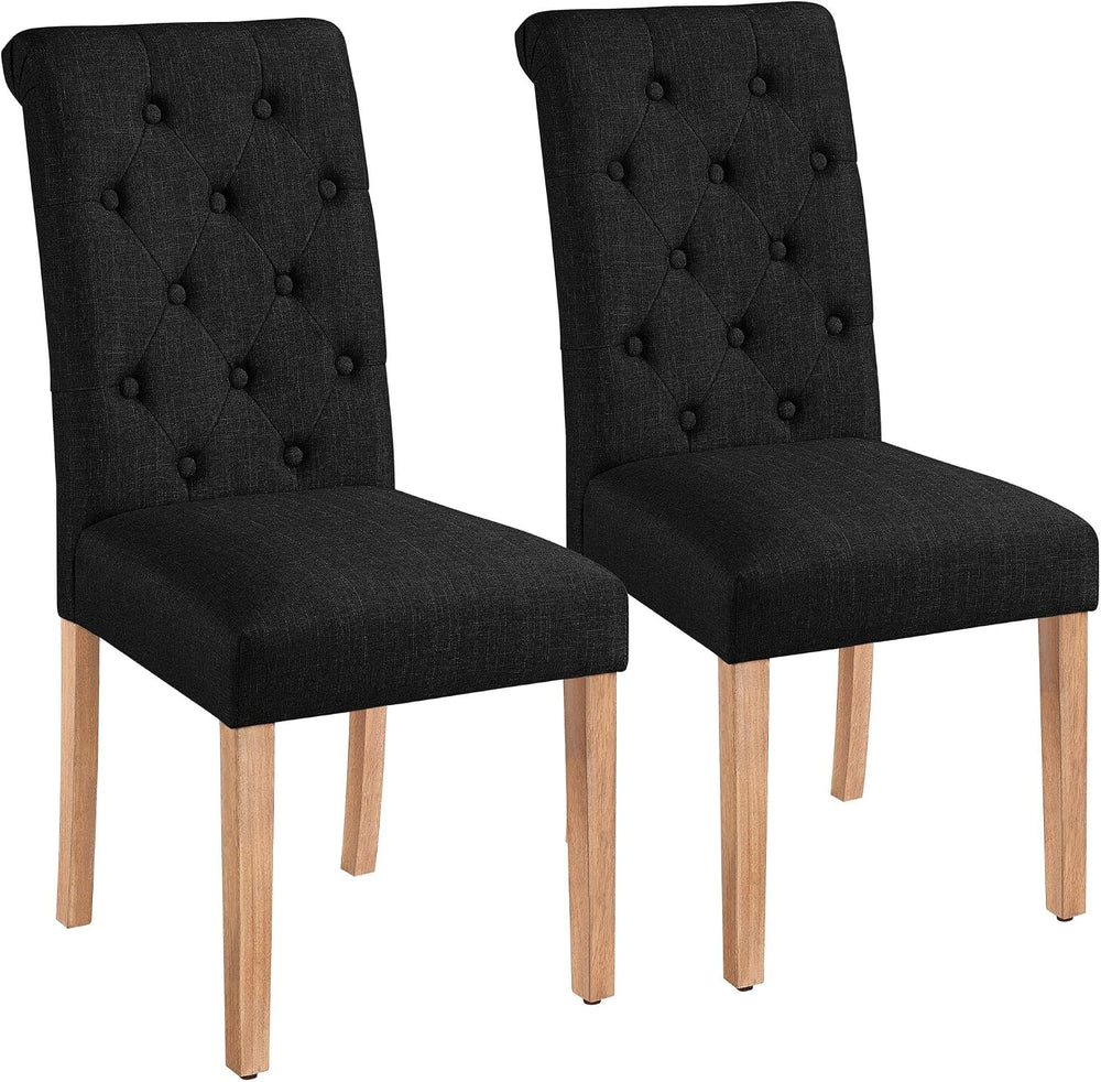 Yaheetech Dining Chairs Set of 2 Fabric Upholstered Dining Room Chairs with B...