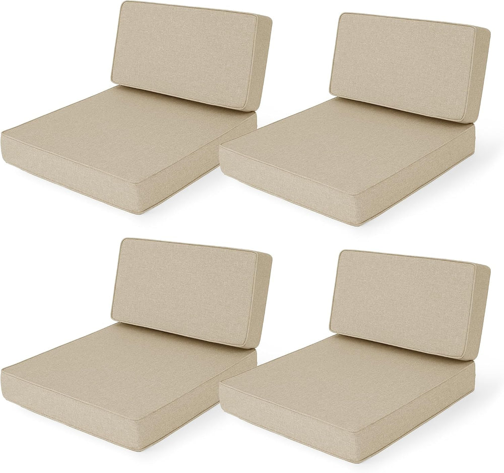 Outdoor Furniture Cushions 25.6x25.6 Inch, Deep Seat Patio Couch Cushions Rep...