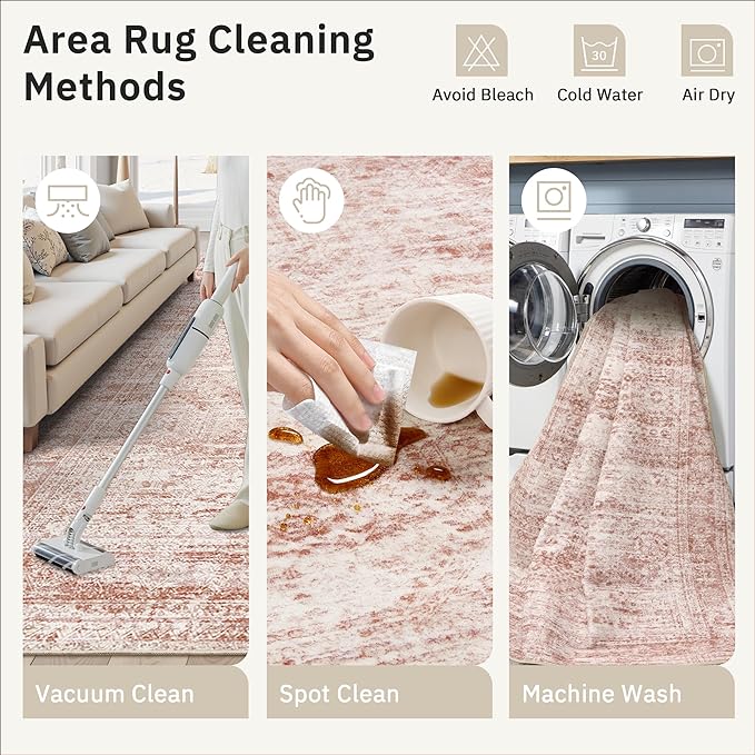 6x9 Area Rug for Living Room Washable Non-Slip Modern Rugs for Bedroom Dining - Image 5